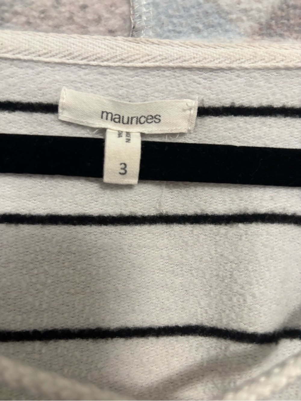 Striped Patchwork Lace Up Harmony Hoodie - Picture 6 of 6